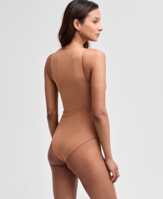 Women's Sleeveless High Neck Bodysuit, XS-4X