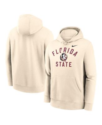 Nike - Men's Cream Florida State Seminoles Arch Logo Pullover Hoodie