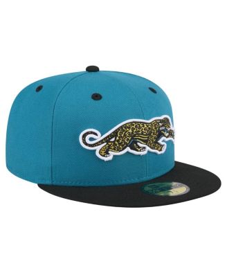 Men's Teal/Black Jacksonville Jaguars Throwback Crawl Flipside Two-Tone 59FIFTY Fitted Hat