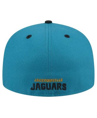 Men's Teal/Black Jacksonville Jaguars Throwback Crawl Flipside Two-Tone 59FIFTY Fitted Hat