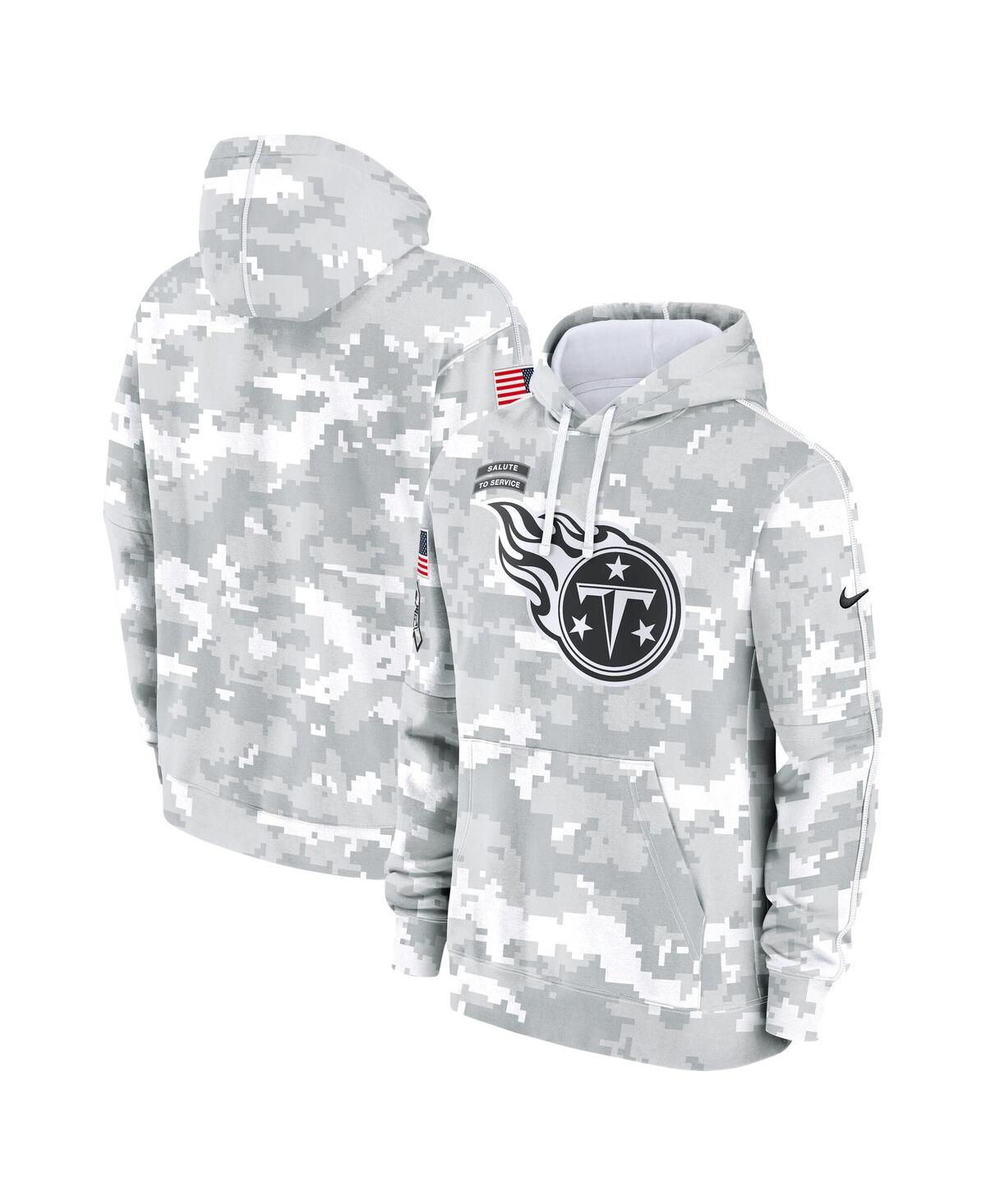Nike Big Boys And Girls White/gray Tennessee Titans 2024 Salute To Service Pullover Hoodie In White,gray