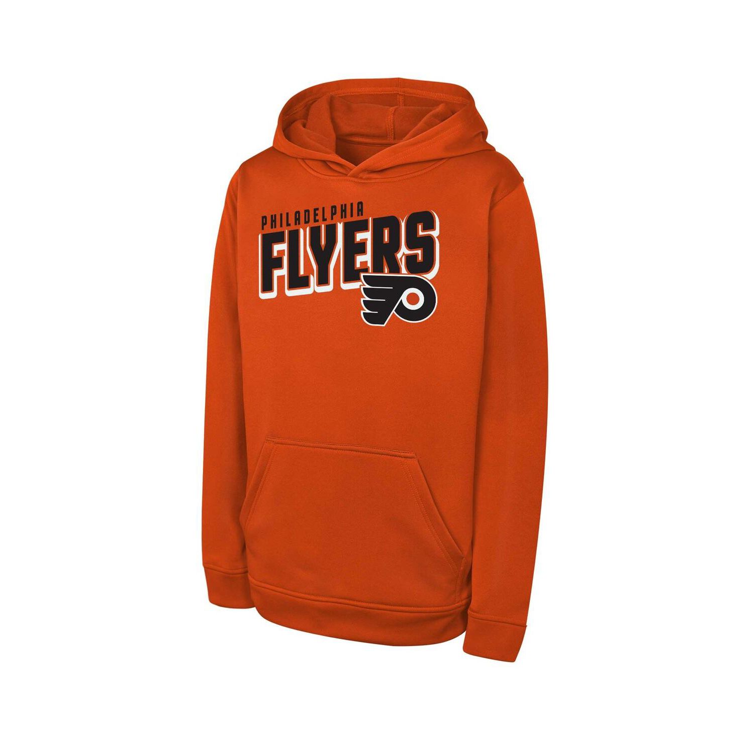Big Boys and Girls Orange Philadelphia Flyers Cyber Punk Performance Hoodie