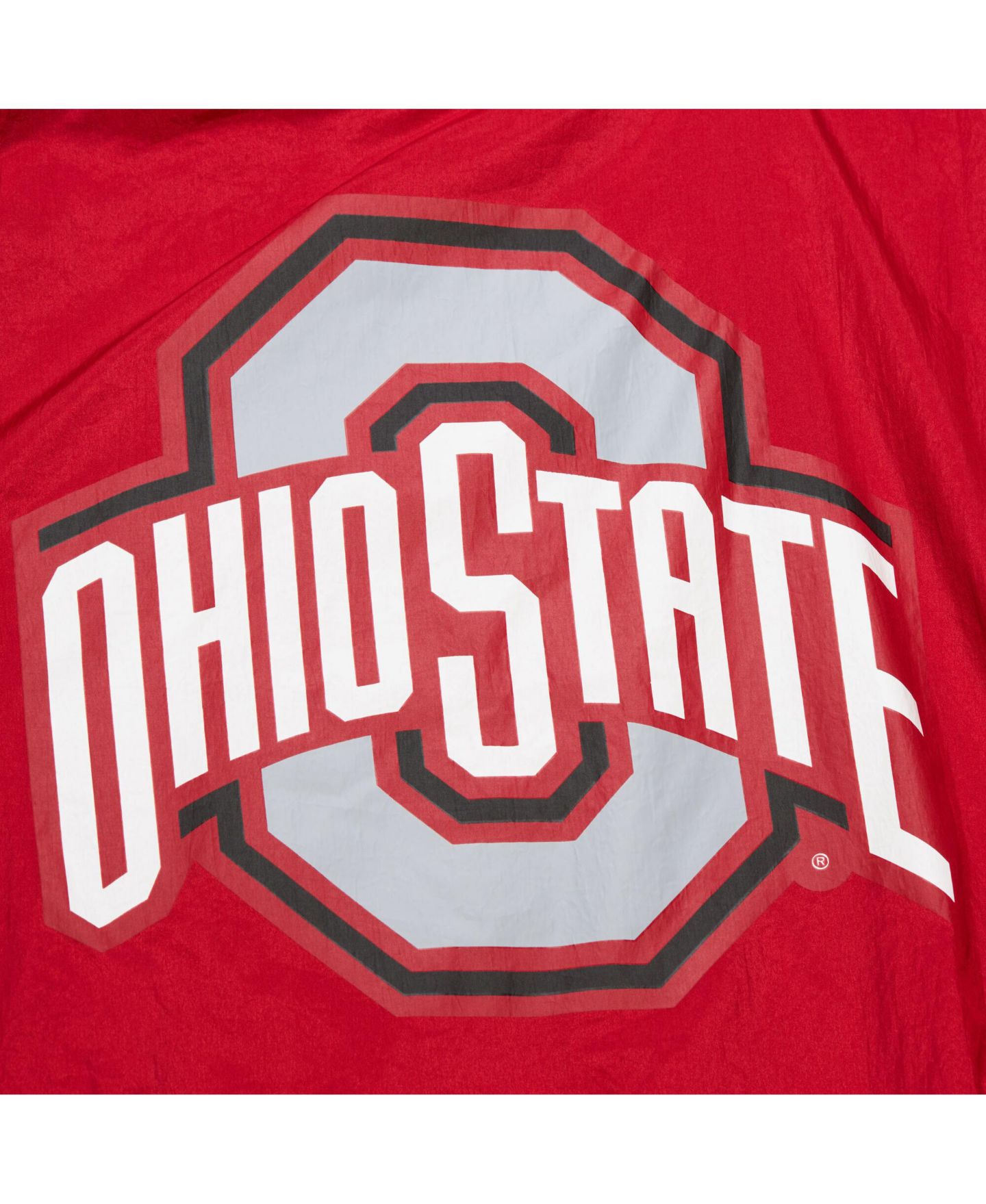 Мужское худи Mitchell & Ness Scarlet Ohio State Buckeyes Team 3.0 Anorak Half-Zip — фото 2
