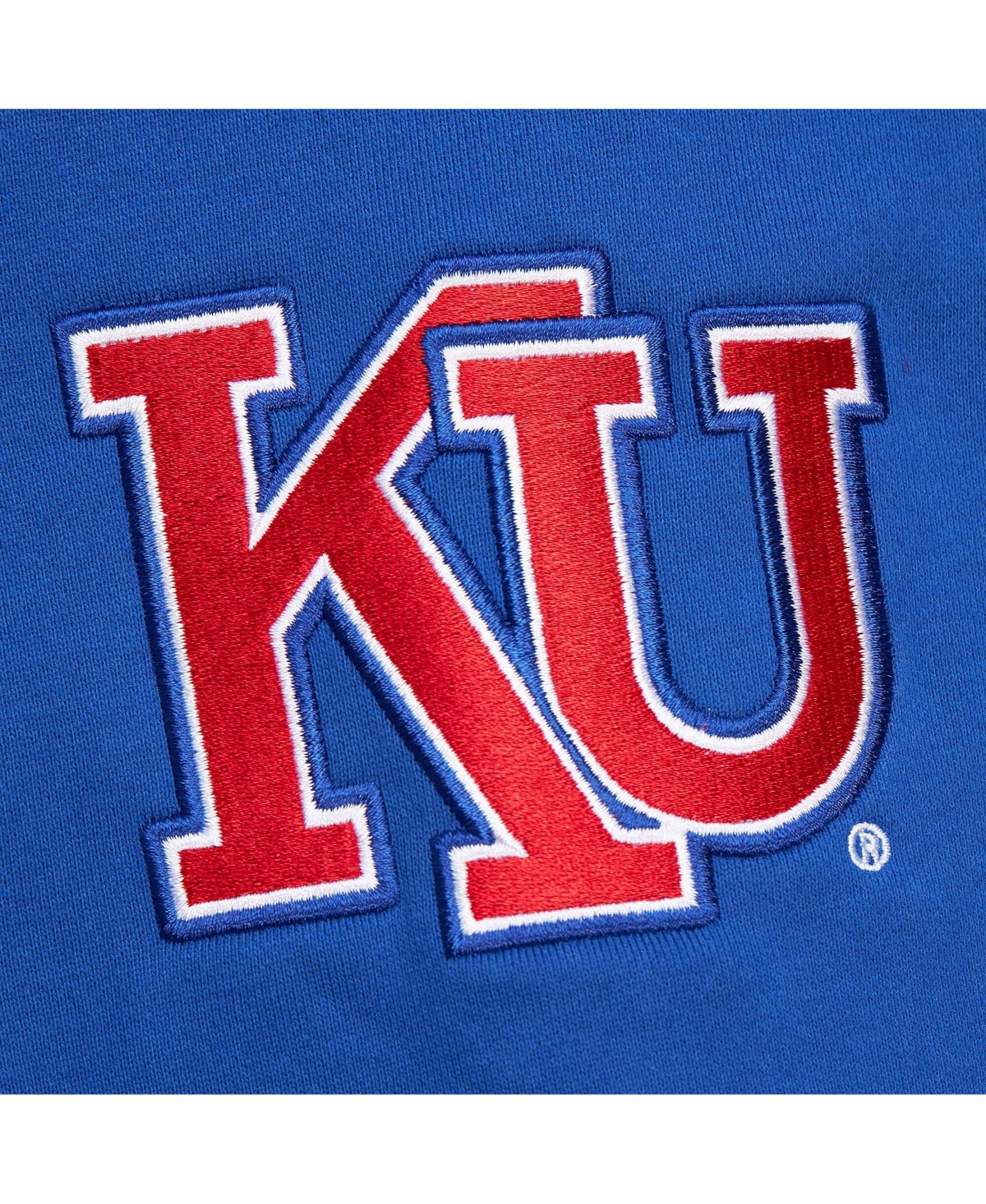 Mitchell & Ness Men's Royal Kansas Jayhawks Chain Stich Fleece Pullover Hoodie In Royal
