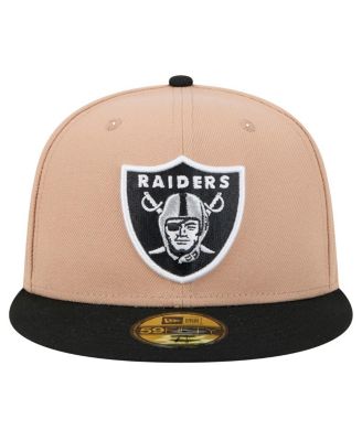 Men's Tan Las Vegas Raiders Logo Main 59FIFTY Fitted Hat