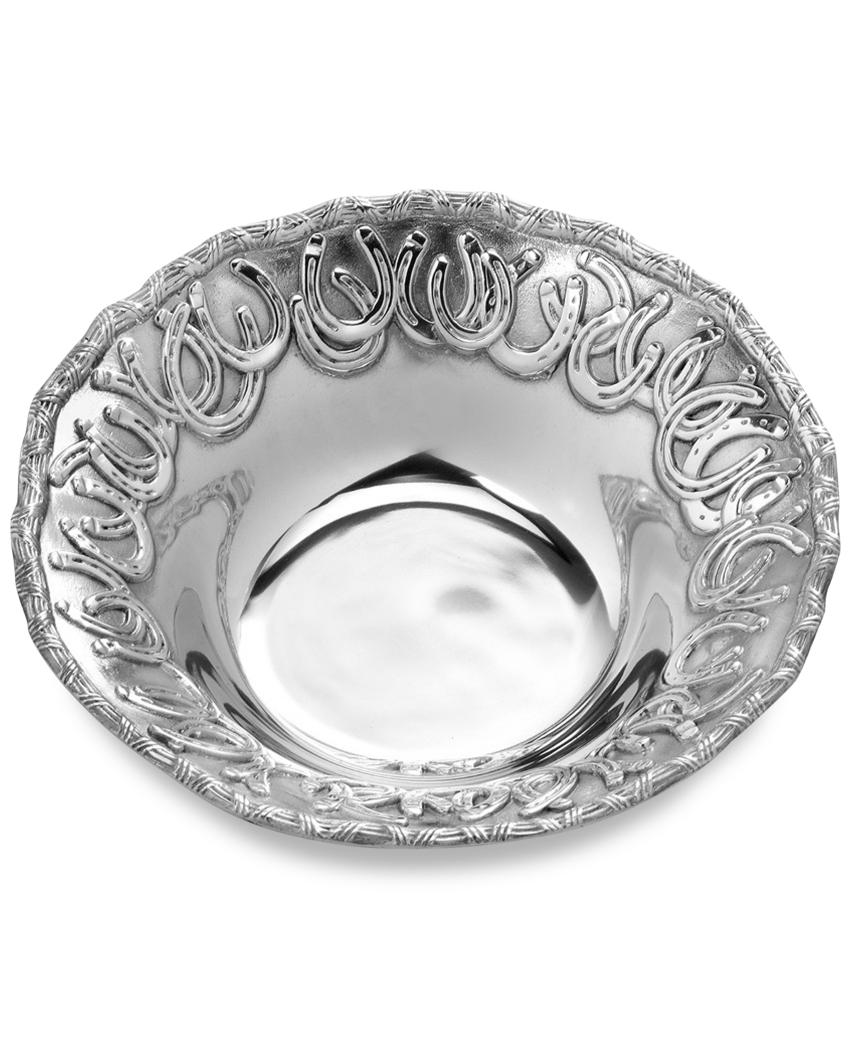 Wilton Armetale Texas Medium Bowl In Silver,pol