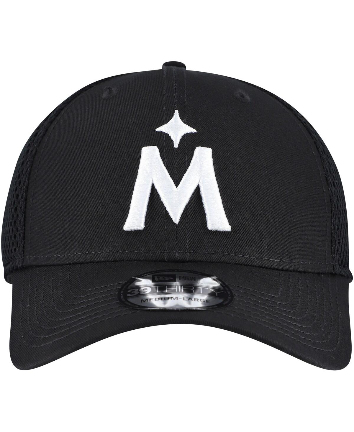 NEW ERA MEN'S MINNESOTA TWINS EVERGREEN BLACK WHITE NEO 39THIRTY FLEX HAT