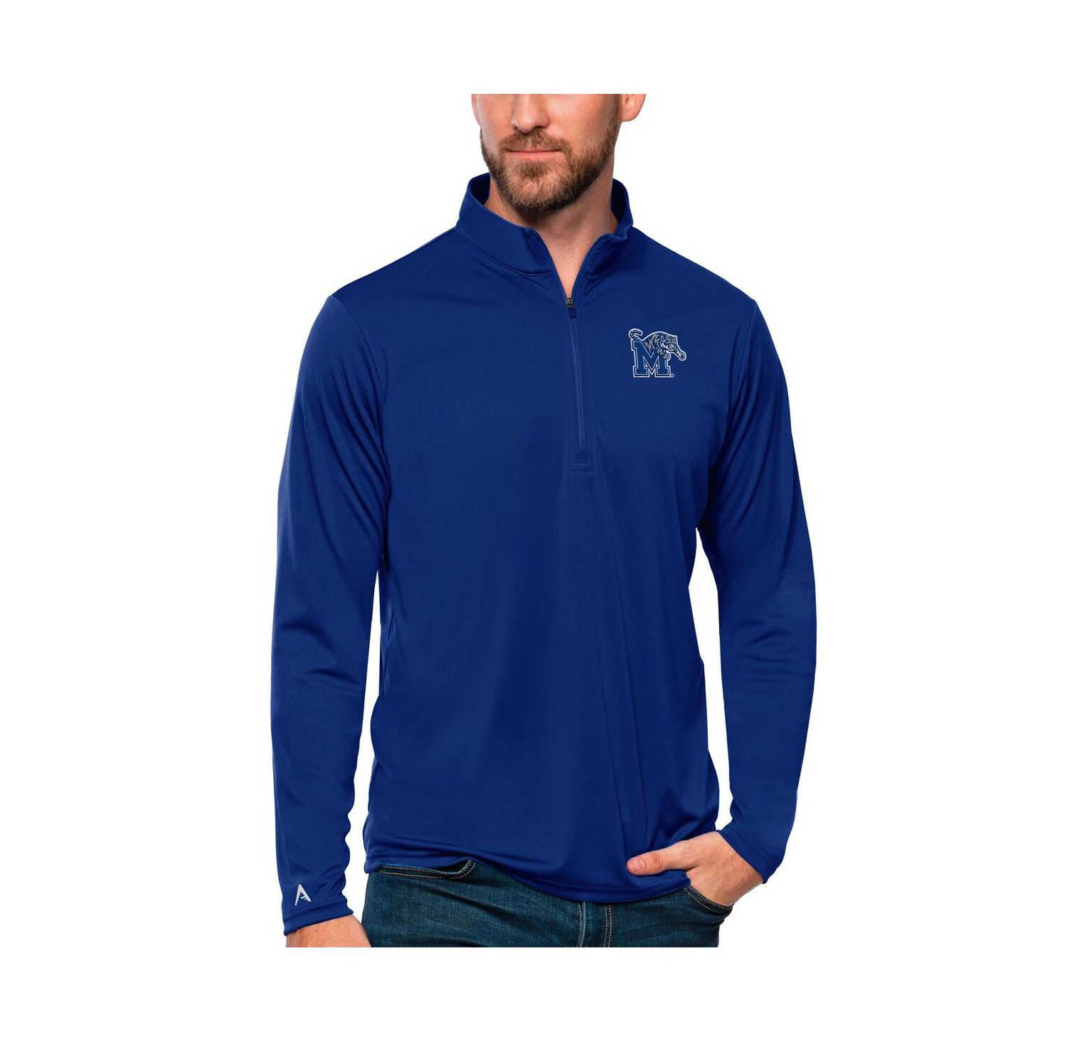 Men's Royal Memphis Tigers Tribute Quarter-Zip Top