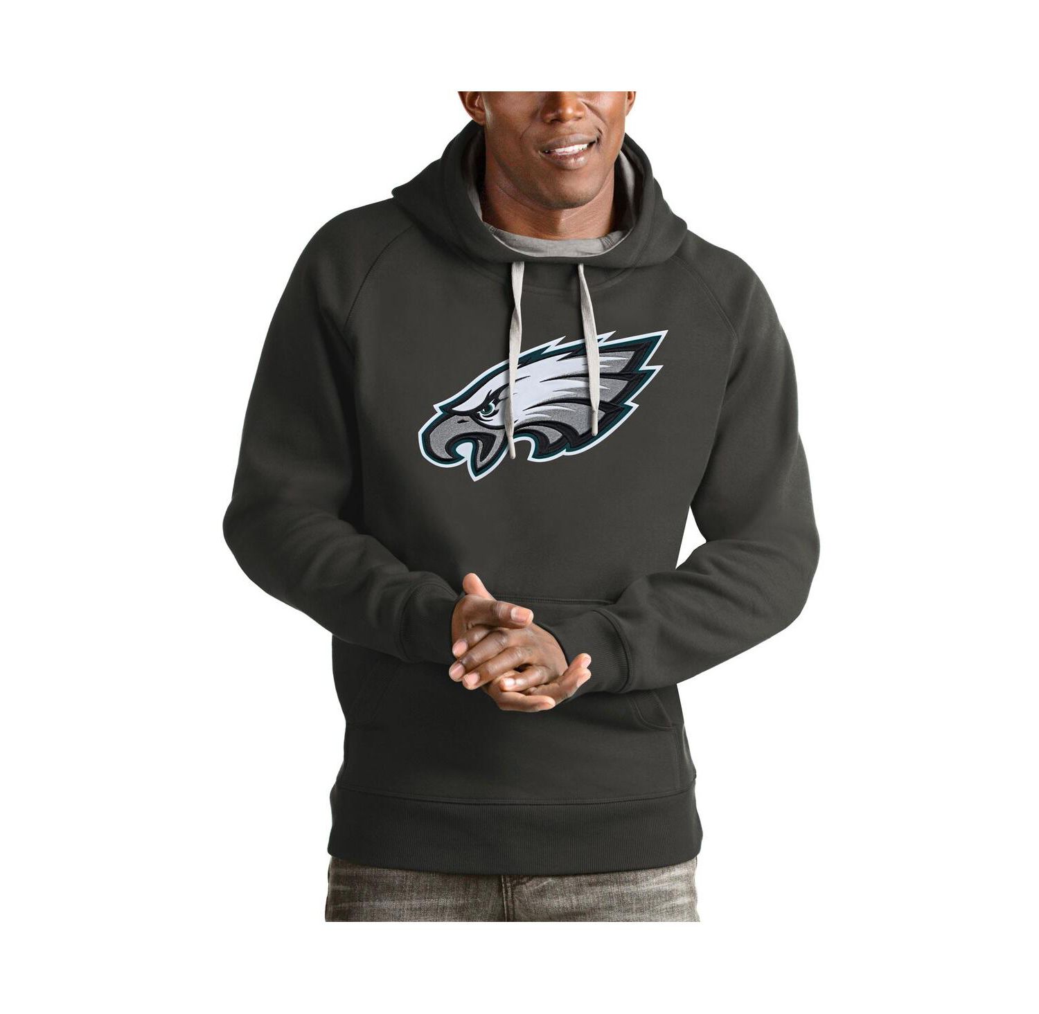 Men's Charcoal Philadelphia Eagles Victory Pullover Hoodie