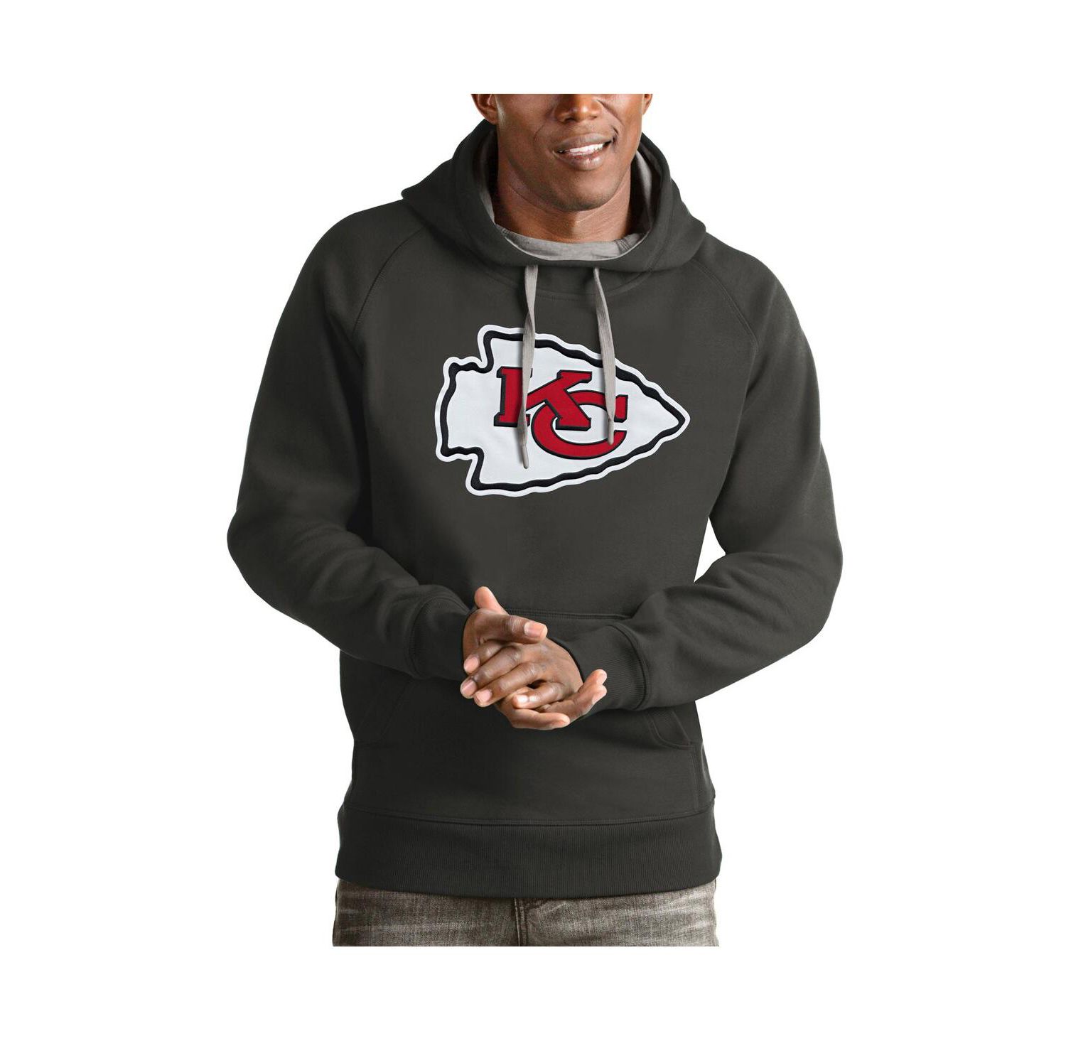 Men's Charcoal Kansas City Chiefs Victory Pullover Hoodie