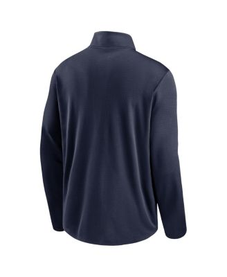 Men's Navy West Virginia Mountaineers Primetime Pacer Performance Half-Zip Top