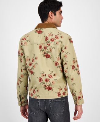Sun + Stone Men's Sean Long Sleeve Corduroy-Collar Zip-Front