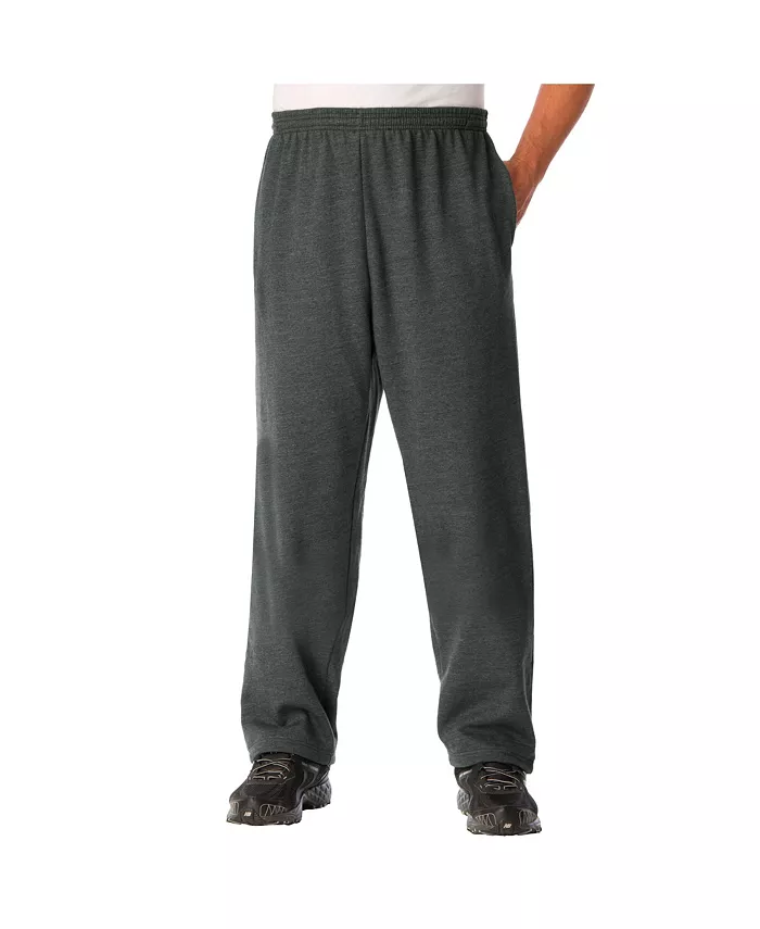 Big & Tall Fleece Open-Bottom Sweatpants - thumbnail 4
