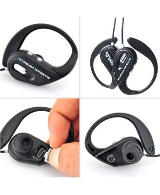 Weatherproof Bluetooth Sports Headphones with Built-in Mic, White