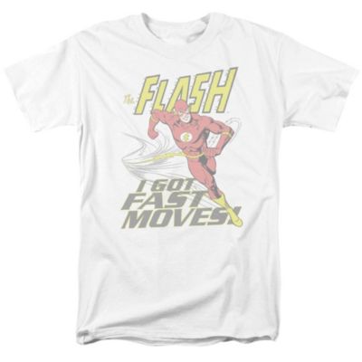 Dc Mens DC Comics Flash Fast Moves Short Sleeve Adult Tee / T-Shirt
