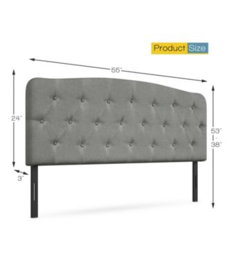 Faux Linen Headboard with Adjustable Heights