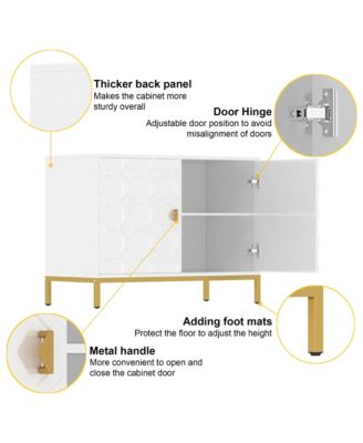 Freestanding Storage Cabinet 2-Door Accent Cabinet