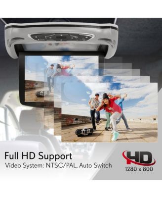 13.3'' Car Overhead Monitor with CD/DVD Player, USB, SD, FM Transmitter