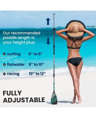 Adjustable 3-Piece SUP Paddle with Carry Bag