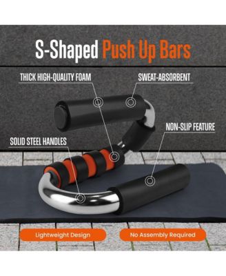 Adjustable Pull-Up and S-Type Push-Up Bars for Home Strength Training