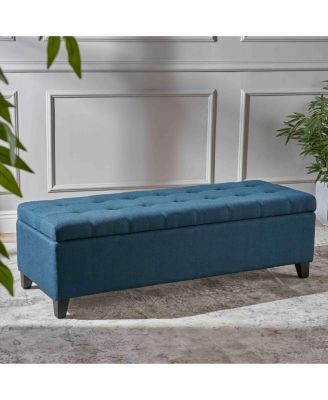 Modern Storage Ottoman, Multipurpose Footstool & Storage Bench