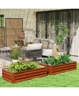 Raised Garden Bed Vegetable Planter Flower Gardening Box Patio