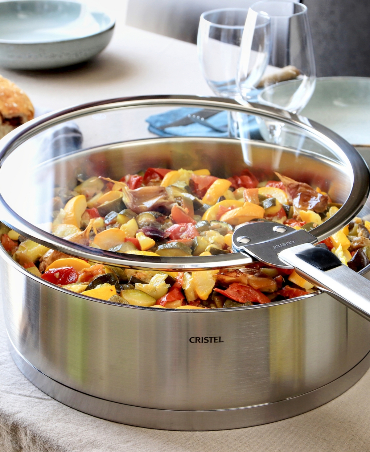 Cristel Strate 7-piece Stainless Steel Cookware Set In Silver