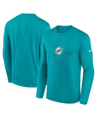 Nike - Men's Aqua Miami Dolphins Legend Icon Long Sleeve T-Shirt