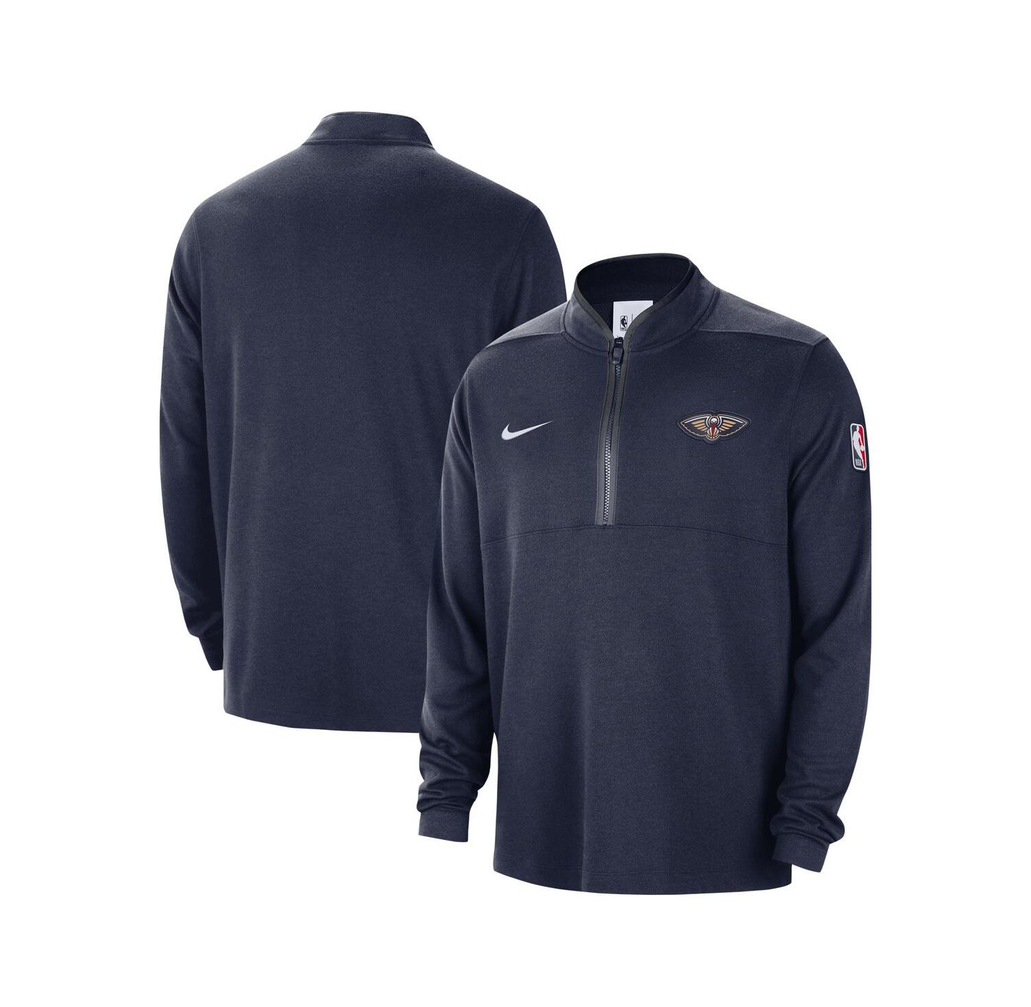 Men's Navy New Orleans Pelicans 2024/25 Courtside Performance Half-Zip Top