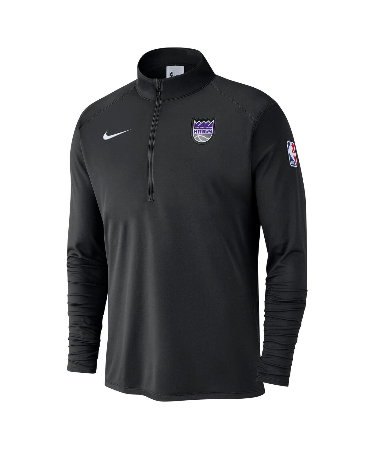 Nike Men's Black Sacramento Kings 2024/25 Courtside Performance Half-zip Top In Black