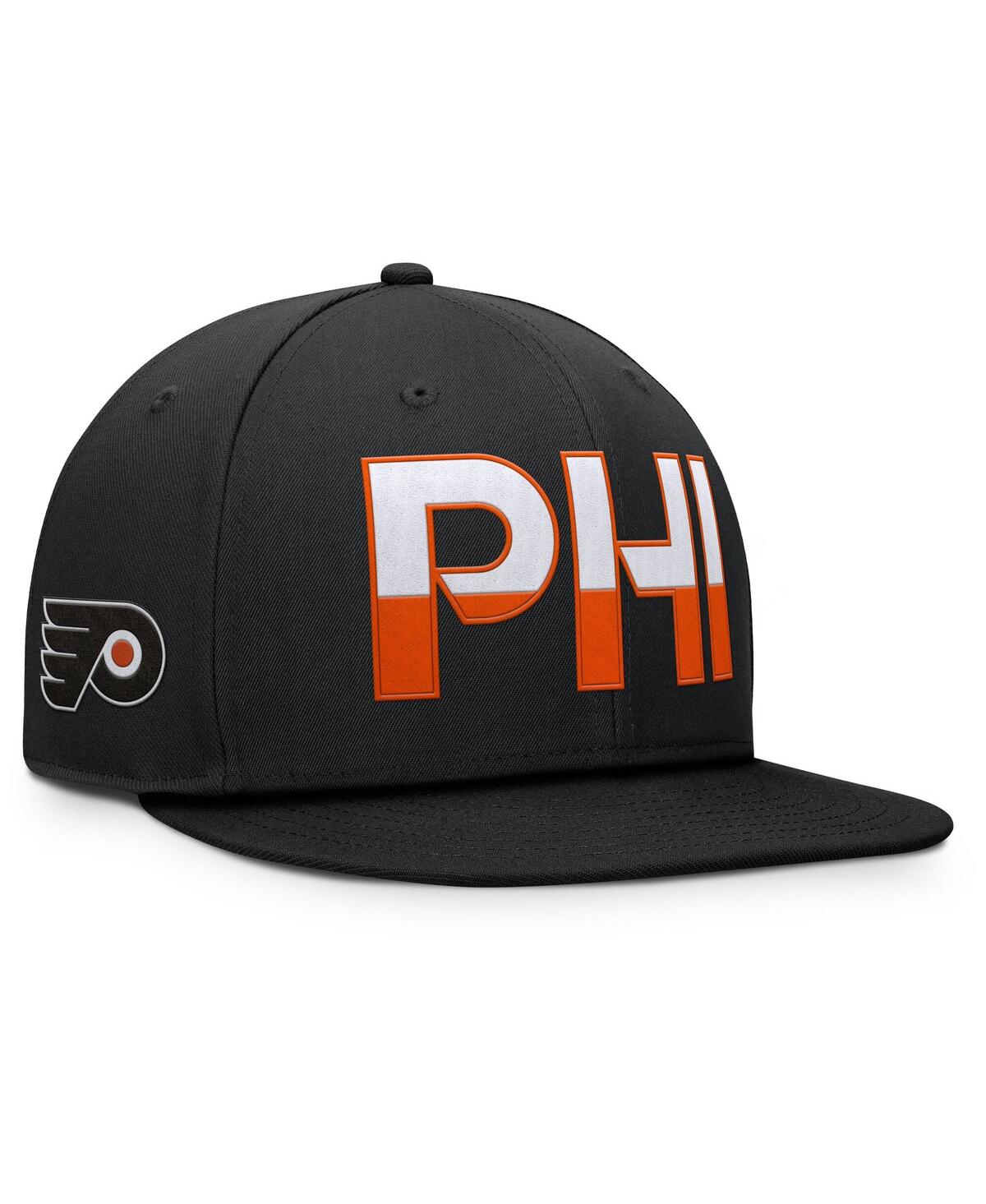 Fanatics Men's Black Philadelphia Flyers Authentic Pro Rink Snapback Hat In Black