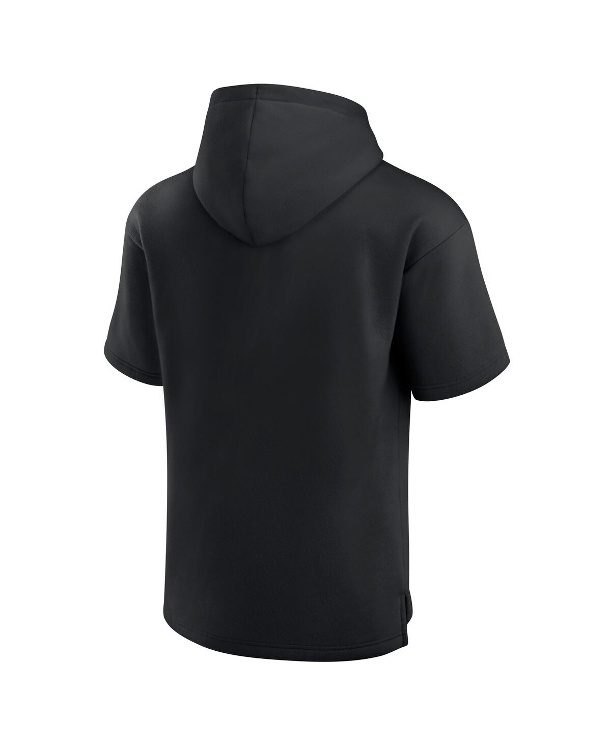 Shop Fanatics Men's And Women's Black Las Vegas Raiders Elements Ready Short Sleeve Pullover Hoodie