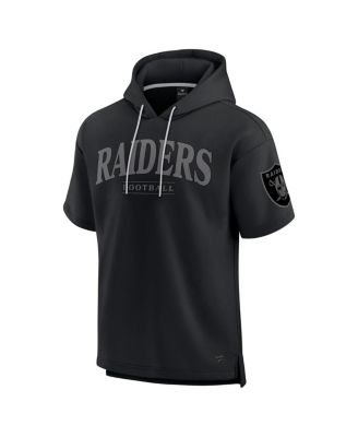Men's and Women's Black Las Vegas Raiders Elements Ready Short Sleeve Pullover Hoodie
