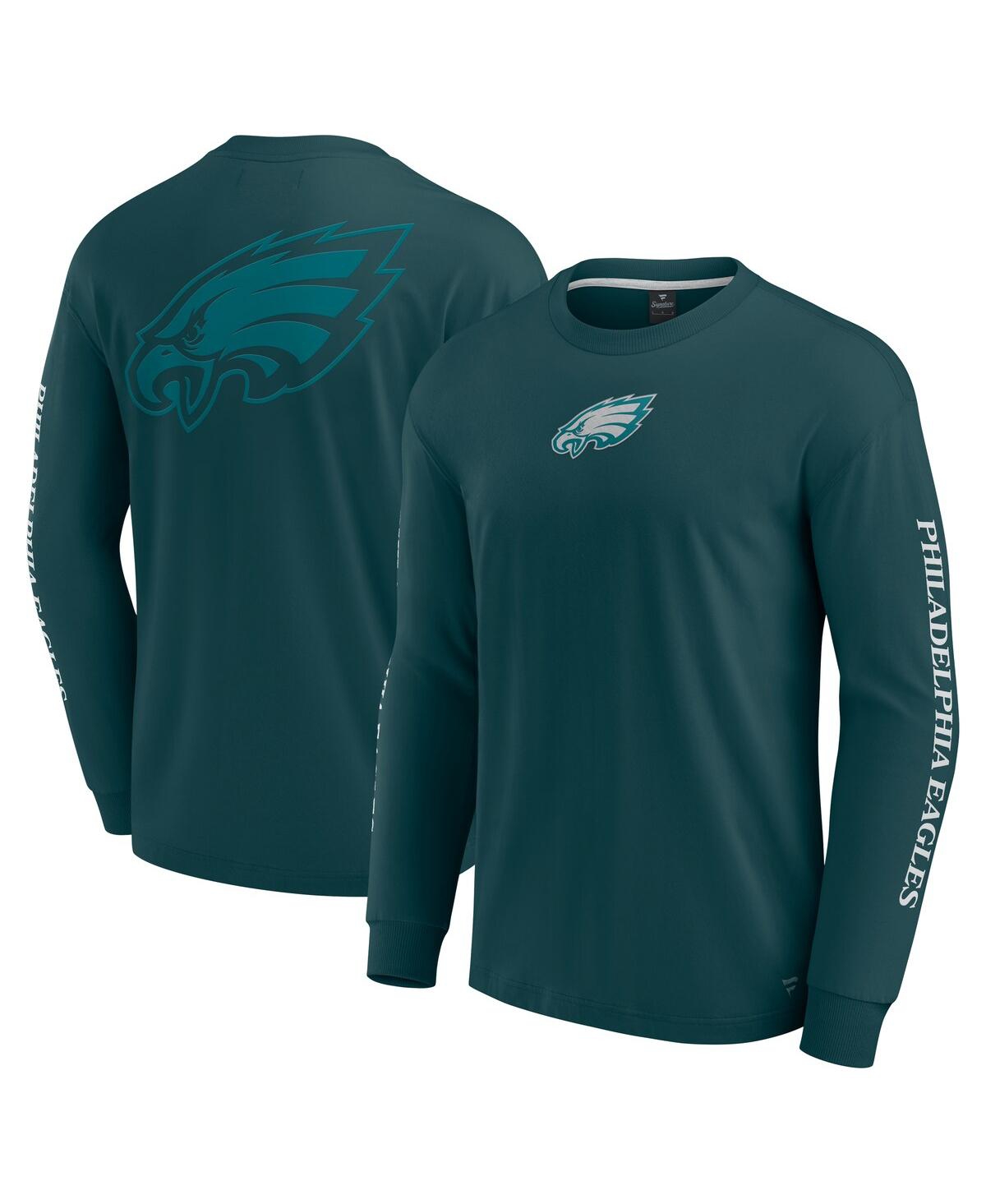 Fanatics Men's And Women's Midnight Green Philadelphia Eagles Elements Strive Long Sleeve T-shirt In Green