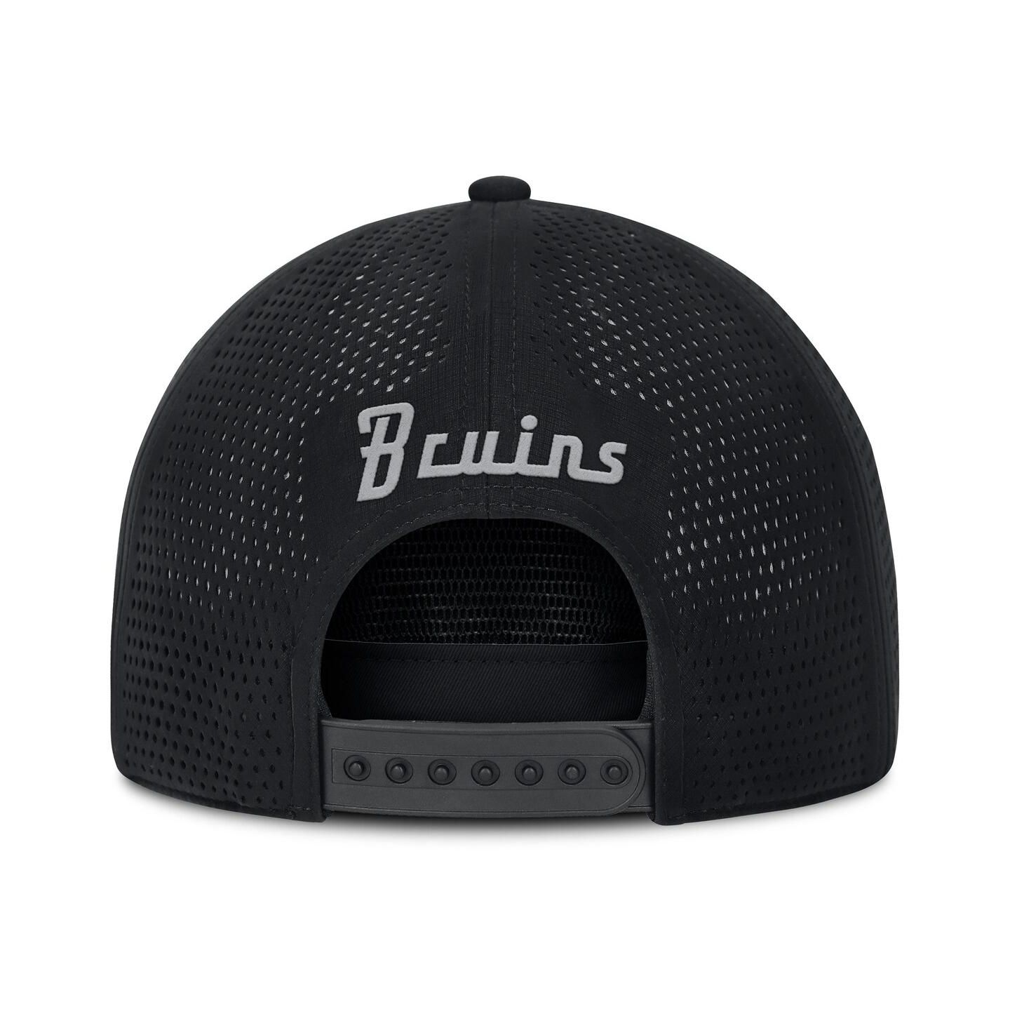 Мужская кепка Fanatics Black Boston Bruins Front Office Performance A-Frame Adjustable Hat — фото 2