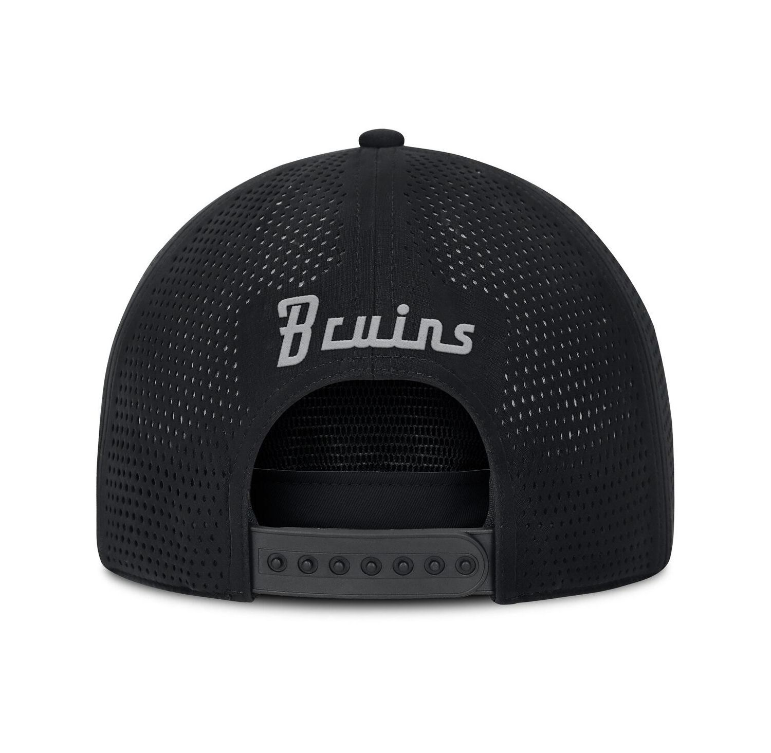 Men's Black Boston Bruins Front Office Performance A-Frame Adjustable Hat