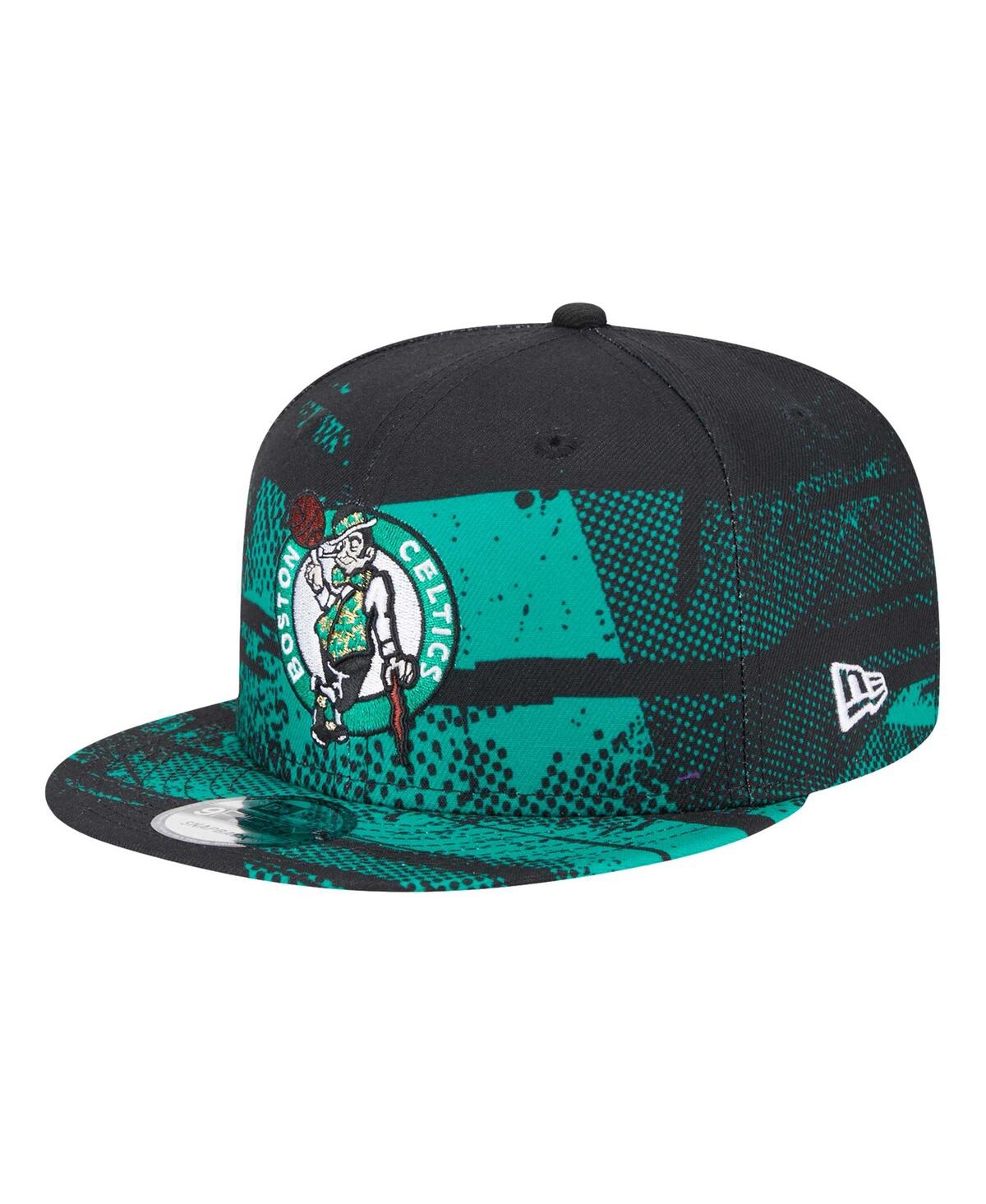 NEW ERA MEN'S BLACK BOSTON CELTICS TIP-OFF 9FIFTY SNAPBACK HAT 