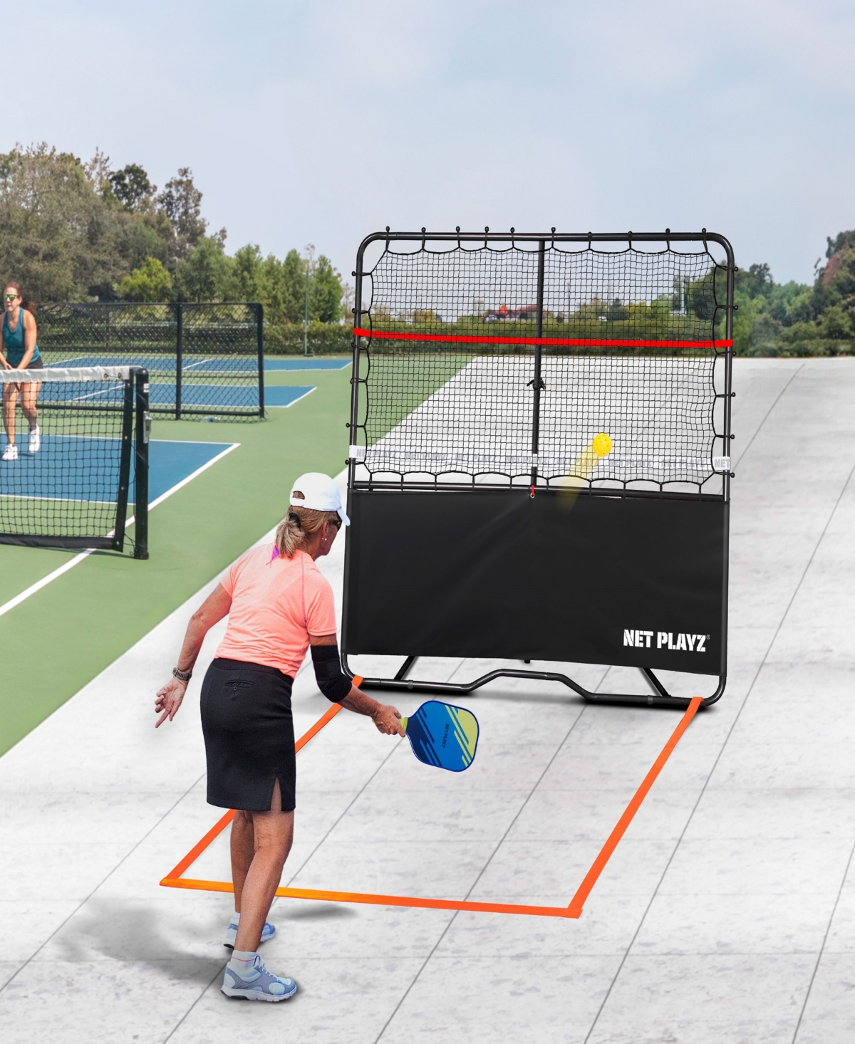 Net Playz 6' Pickleball Rebounder In Black