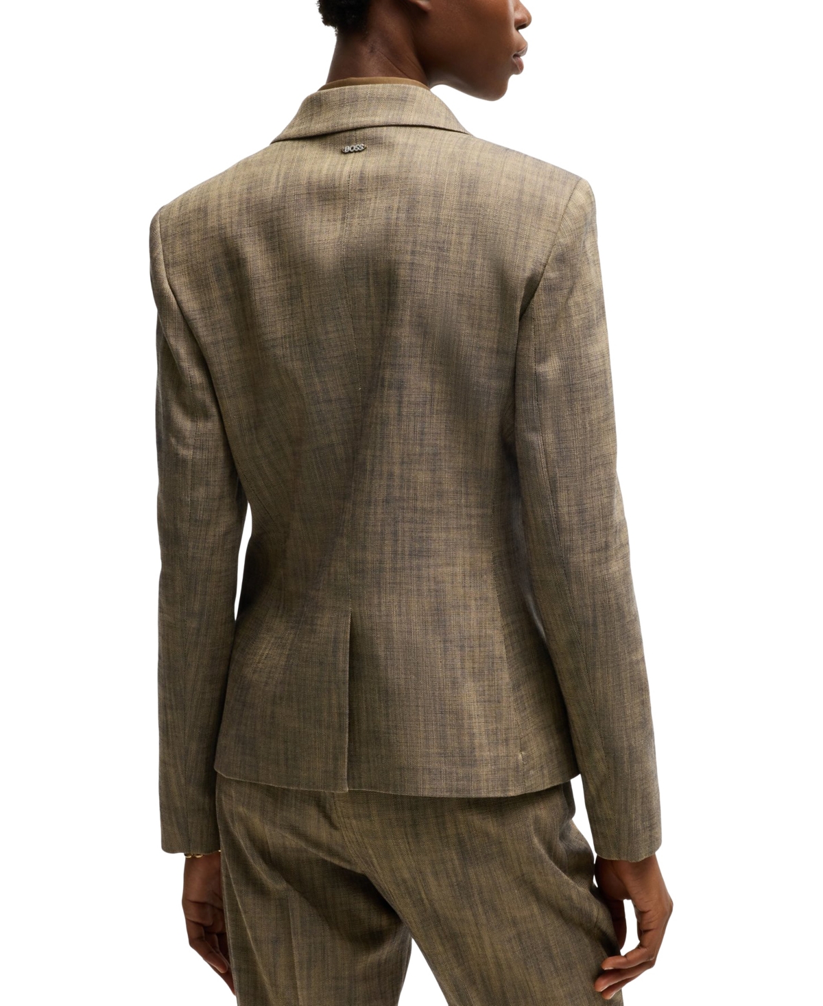 Hugo Boss Boss By  Women's Melange Slim-fit Blazer In Open Misc