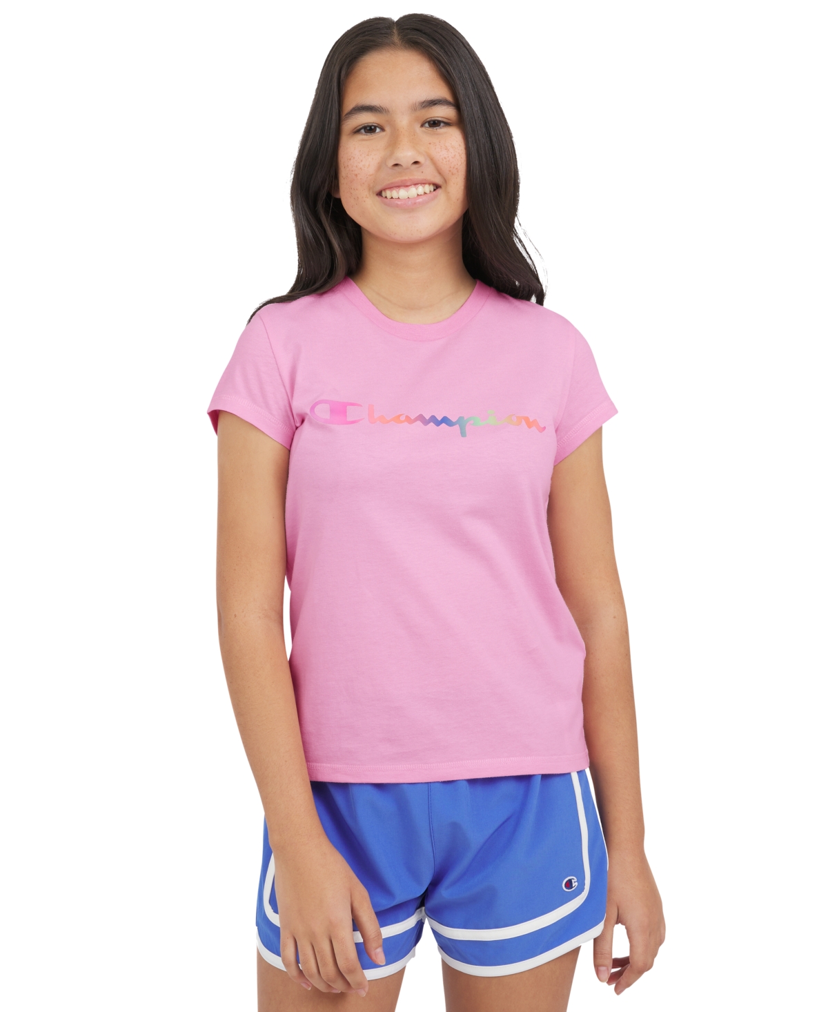 CHAMPION BIG GIRLS SHORT-SLEEVE GRAPHIC T-SHIRT 