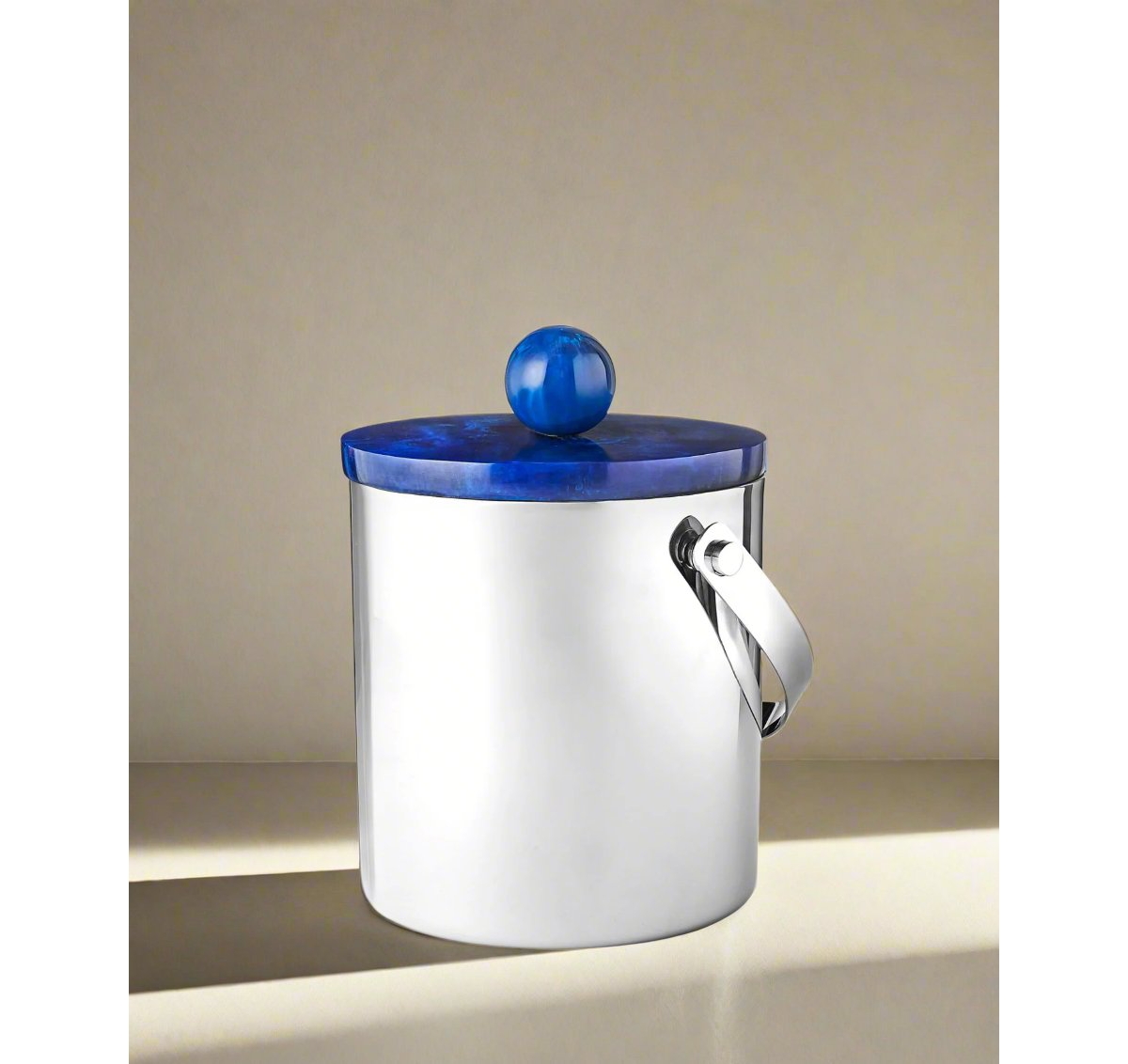 Godinger Azure Resin Ice Bucket In Silver