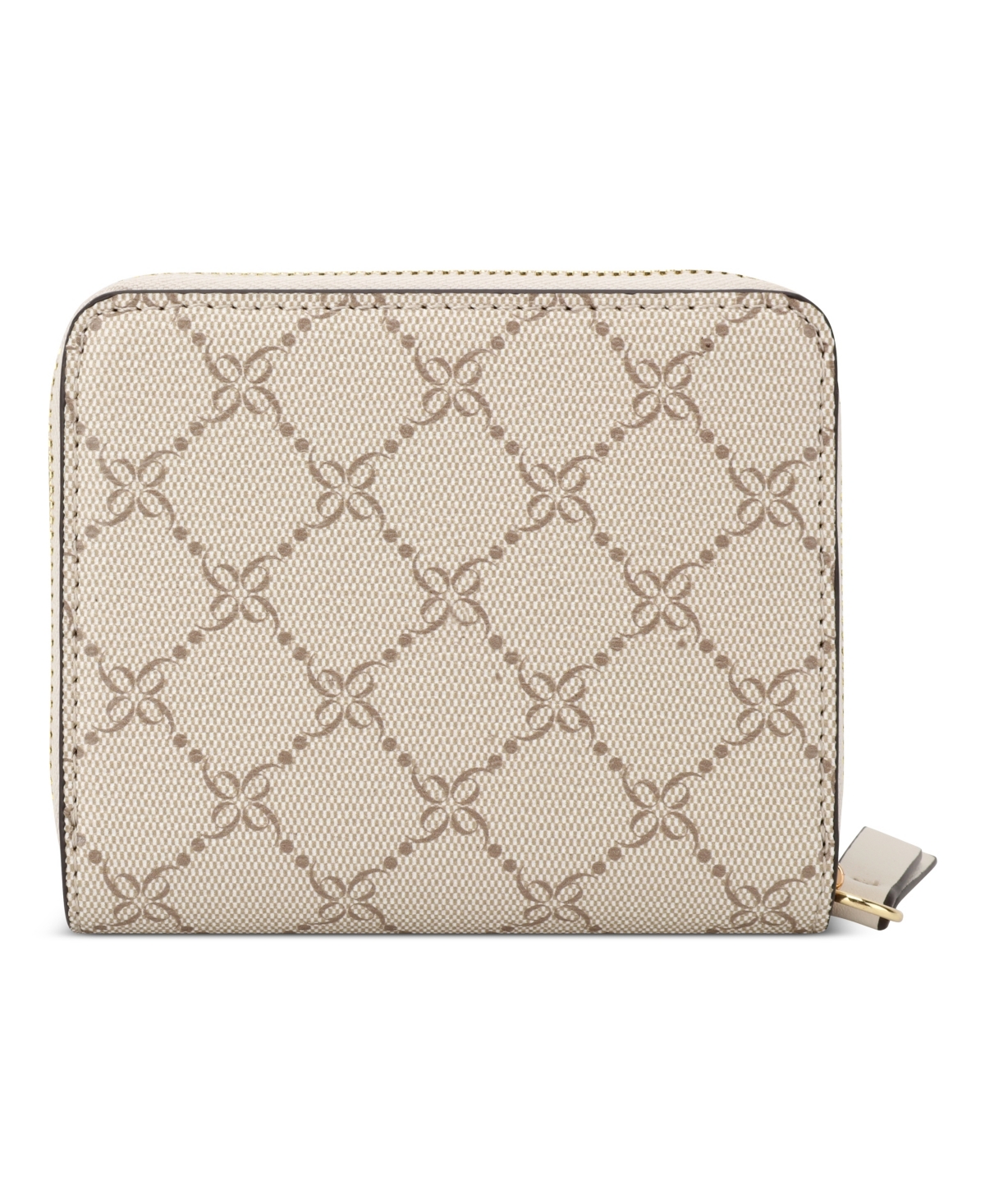 Nine West Lockup Zip Around Wallet In Mushroom Logo Milk