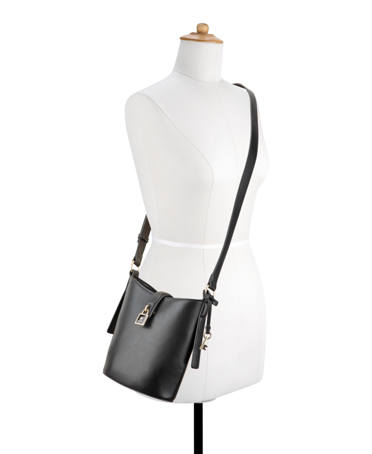 Shop Nine West Tenely Bucket Crossbody Bag In Black