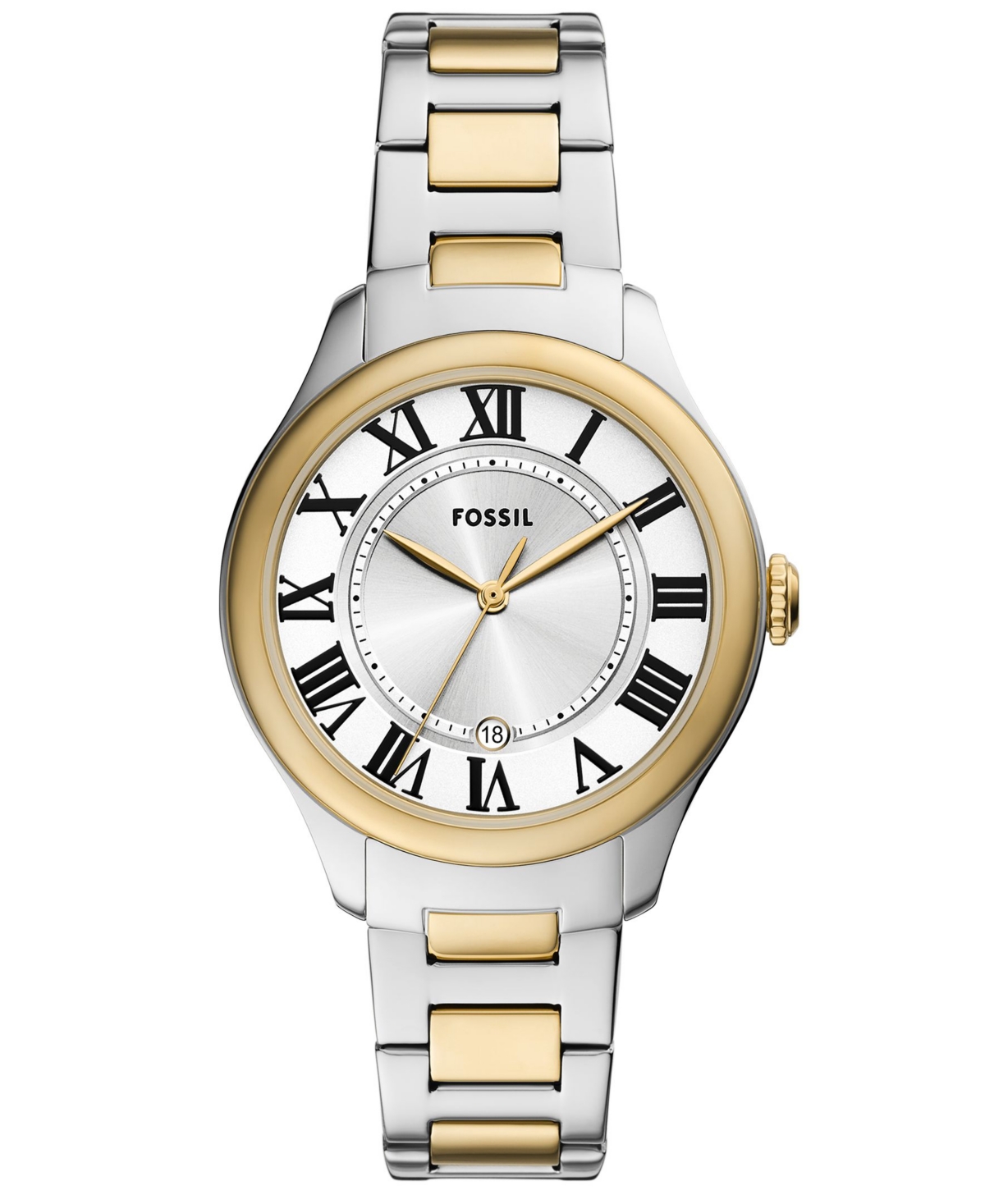 Fossil Women's Gilmore Three-hand Date Two-tone Stainless-steel Watch, 38mm In Two-tone