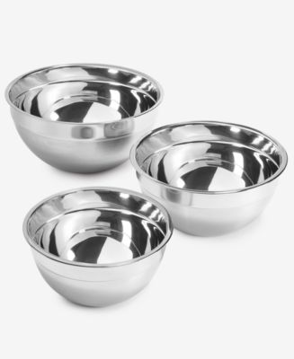Arch Studio Stainless Steel Mixing Bowls, Set of 3 - Macy's