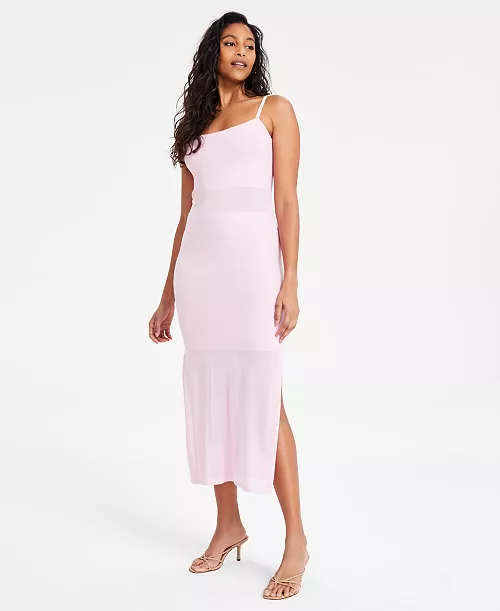women's sleeveless side-slit midi sweater dress, exclusively at macy's