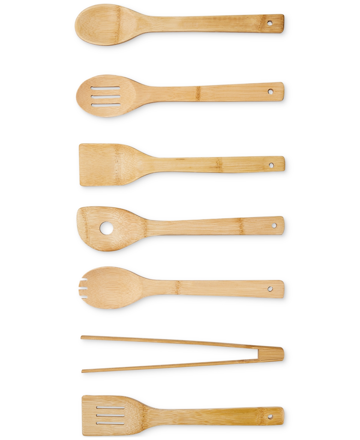 Arch Studio 7-piece Bamboo Utensil Set & Holder, Exclusively At Macy's In No Color