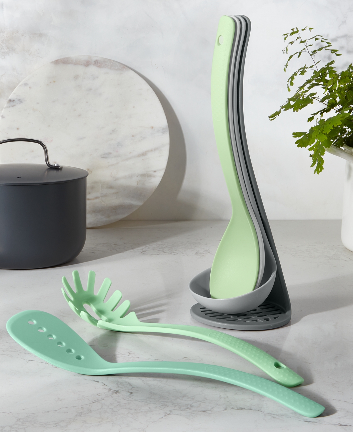 Macy's The Cellar 6-piece Magnetic Nylon Utensil Set, Exclusively At  In Green