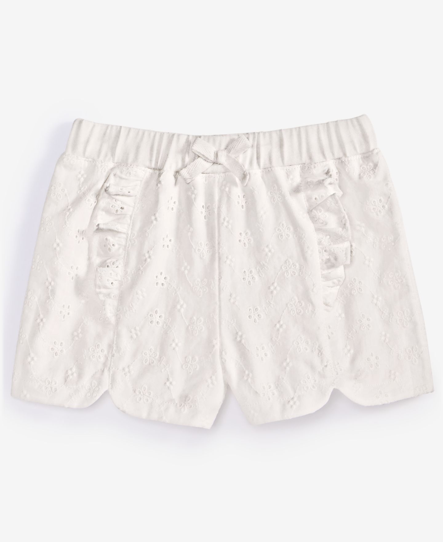 Шорты First Impressions Mix and Match Cotton Eyelet Shorts для девочек-малышей, цвет: Белый — фото 1