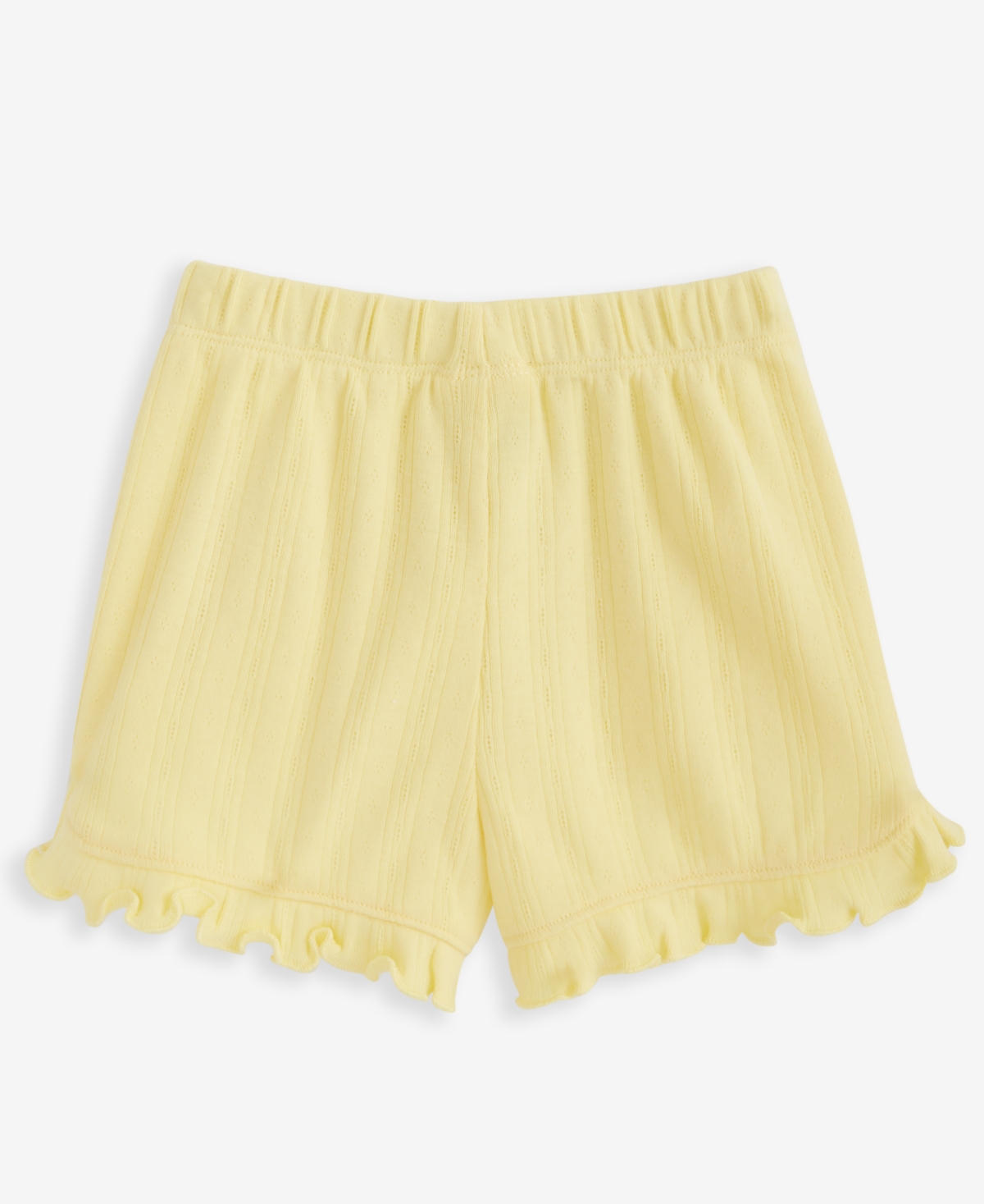 First Impressions Baby Girls Pointelle Shorts, Exclusively At Macy's In Banana Whi